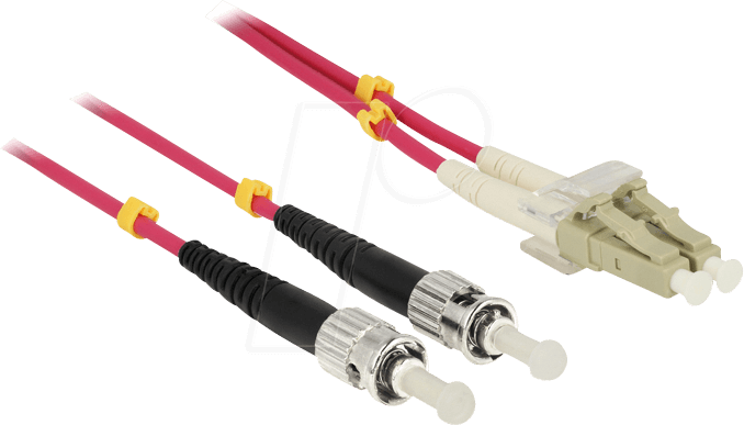 DELOCK 84685 - Duplex-LWL, LC/ST, 50/125µ, 1 m, OM4
