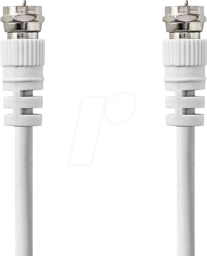 N CSGL41000WT10 - Satelliten- und Antennenkabel, F Stecker F Stecker, 1.00m, We