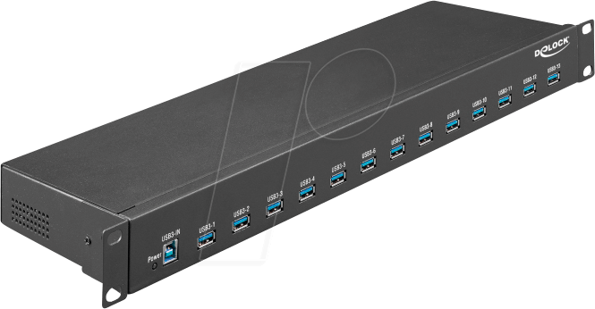 DELOCK 64039 - 19'' Industrie Hub 13 x USB 3.0 Typ-A