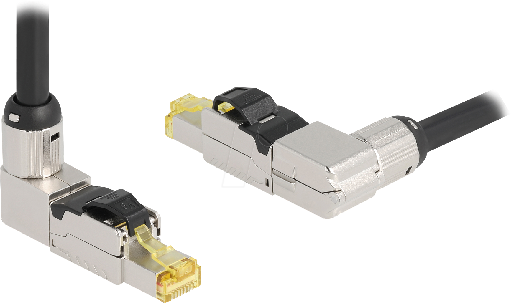 DELOCK 86289 - RJ45 Stecker feldkonfektionierbar Cat.6A Metall gewinkelt
