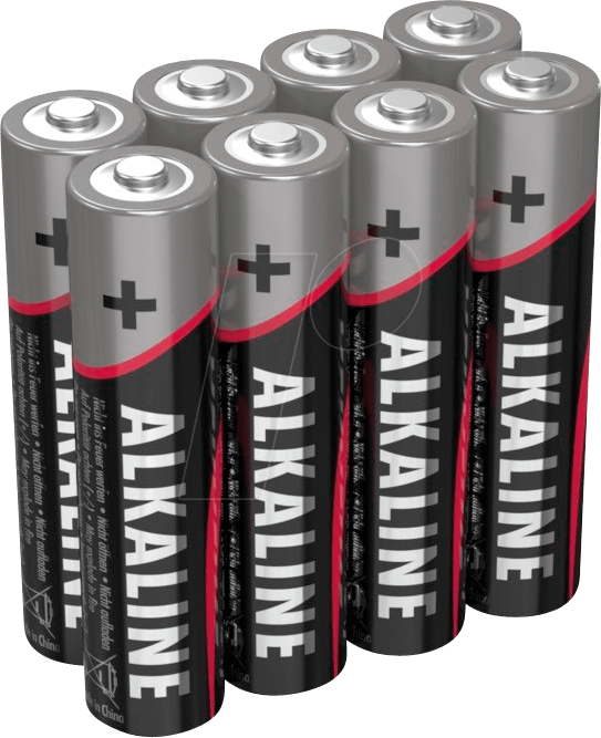 ANS 5015360 - Red, Alkalinebatterie, AAA (Micro), 8er-Pack