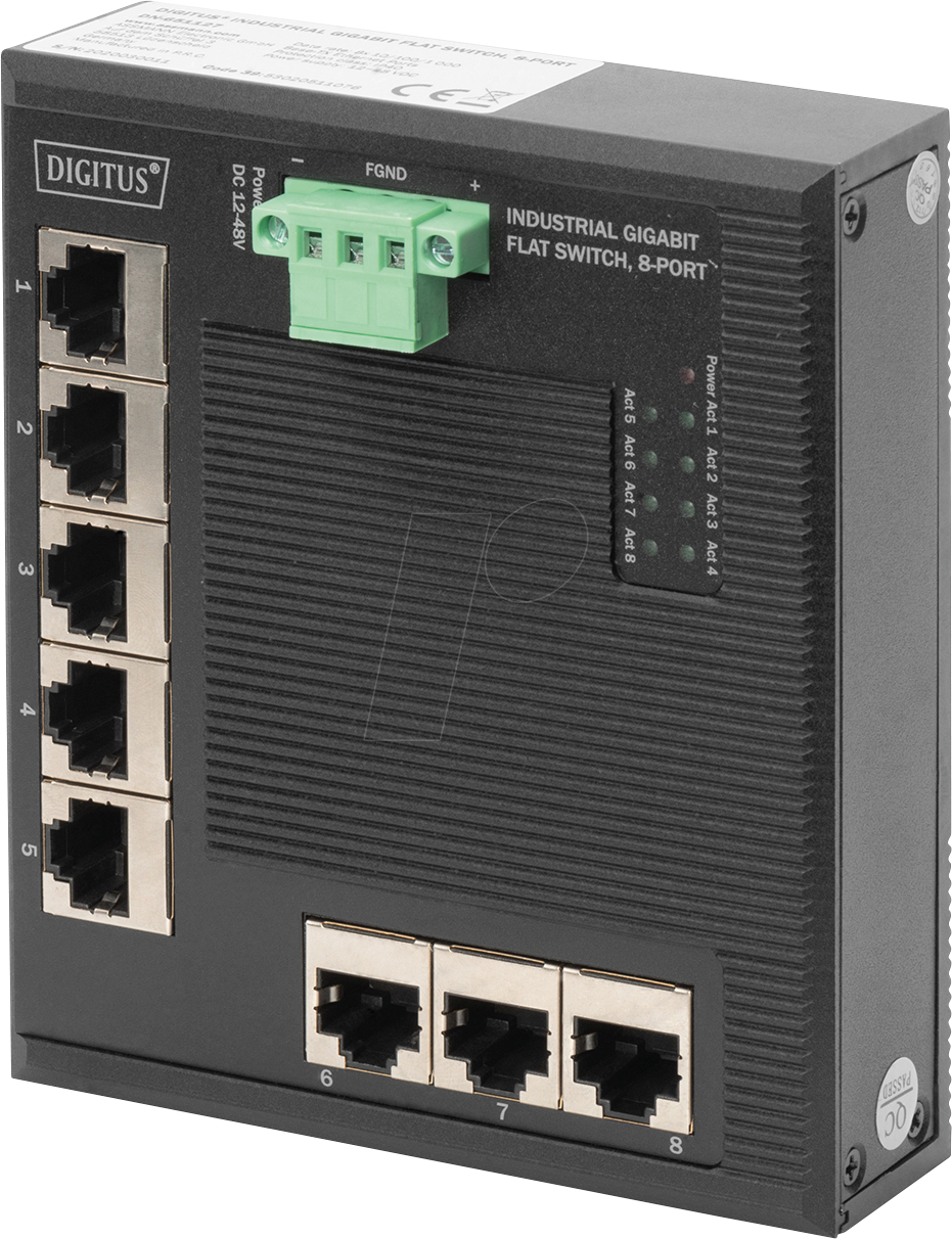 DIGITUS DN651127 - Switch, 8-Port, Gigabit Ethernet