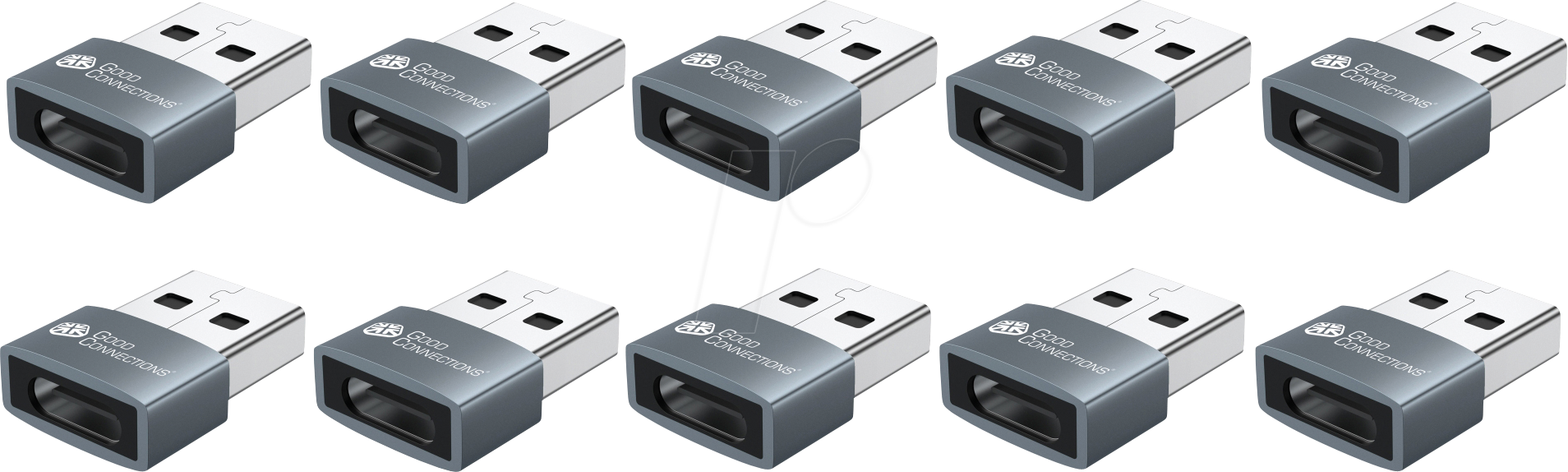 GC USB-AD203-10 - Adapter USB 2.0 A Stecker > C Buchse, 10er Set