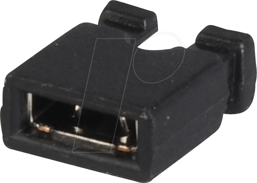 JUMPER 2,54 SW - Kurzschlussbrücke, schwarz, RM 2,54