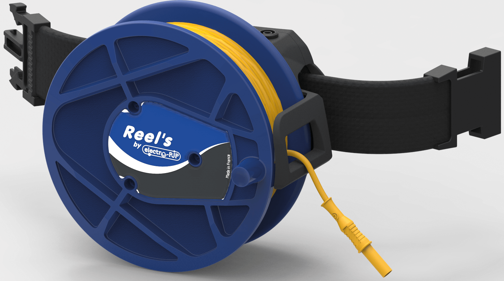 STBREEL 50 GE - Kabeltrommel, gelb, 50 m, mit Umhängegurt