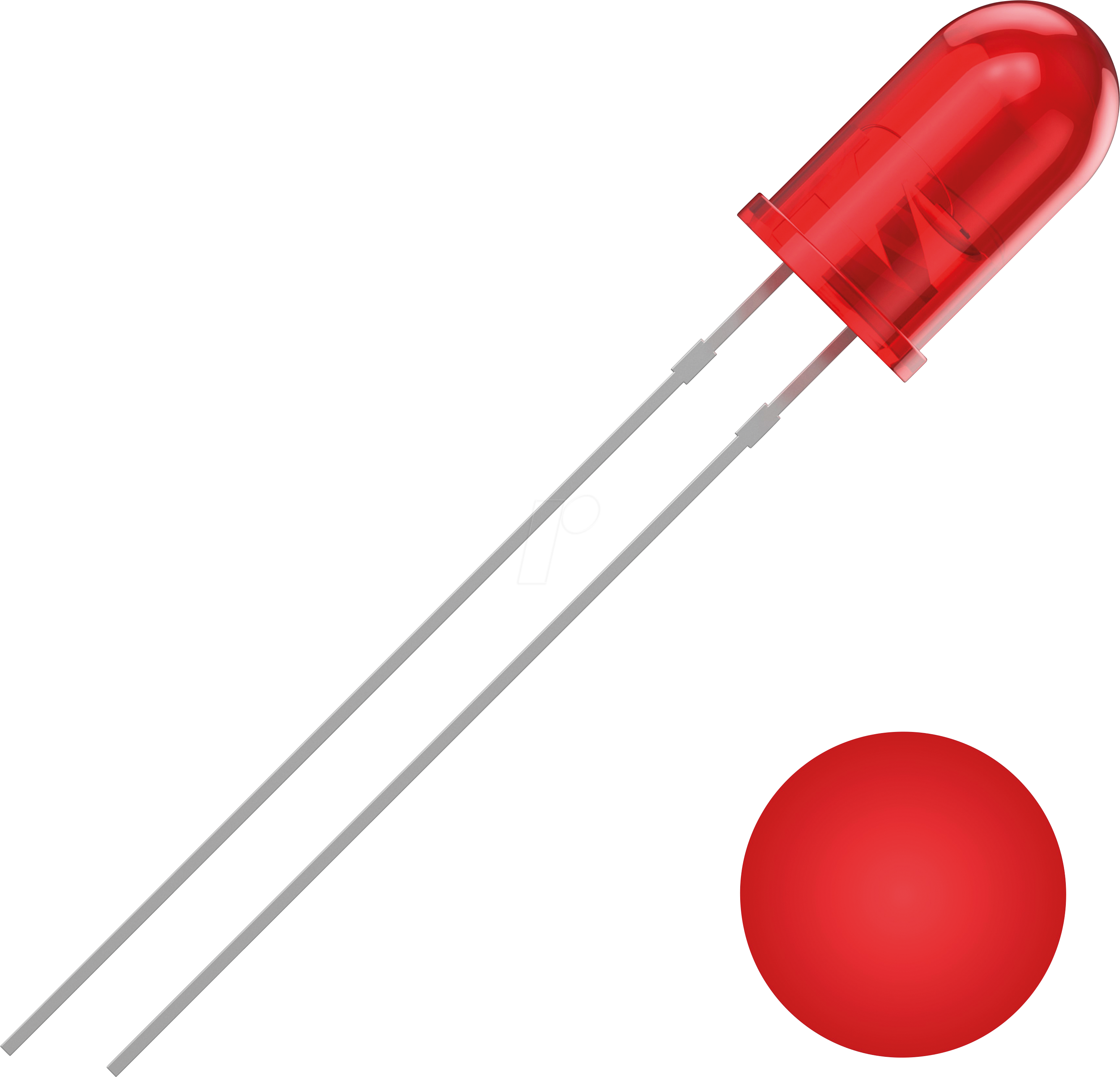 Thumbnail - QUAD 2111O160 - LED, 5 mm, bedrahtet, rot, 700 mcd, 30°