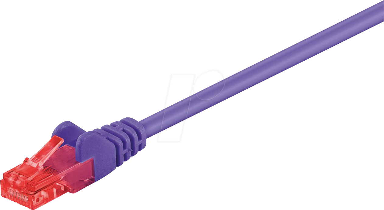 Thumbnail - GOOBAY 95597 - Cat.6 U/UTP Patchkabel, CCA, violett, 1,5 m