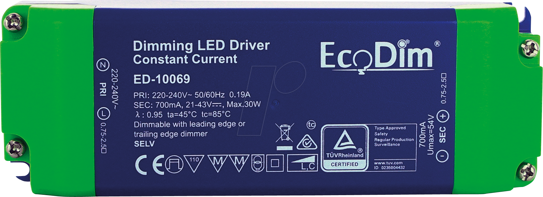 ECO-DIM 10069 - Dimmbarer LED-Trafo, 0-30 W