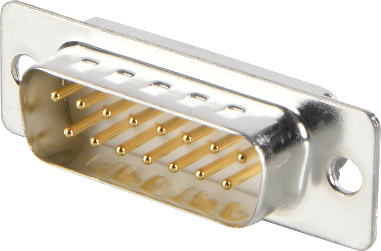 W+P 100-15-1-3-0 - D-SUB Stecker, 15-polig, gedrehte Kontakte, vergoldet