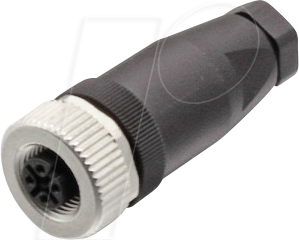 L2W 200200-01 - M12 Steckverbinder A-kodiert, Stecker, gerade, für 24V DC