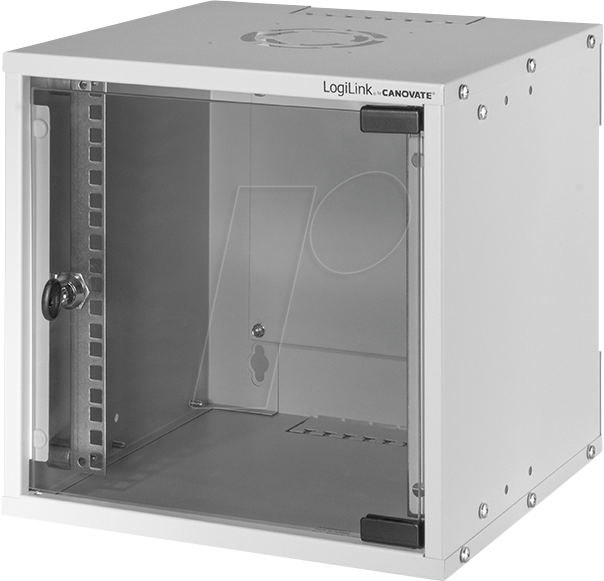 LOGILINK W44Z30G - 10'' Wandgehäuse, 4 HE, Tiefe 300 mm, grau
