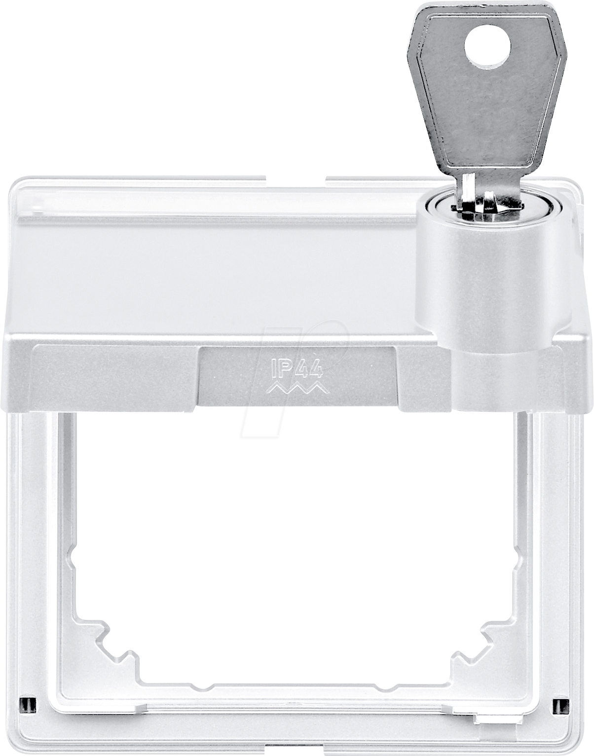 MERTEN 516319 - Zwischenring, Klappdeckel, Schriftfeld, abschließbar, polarweiß