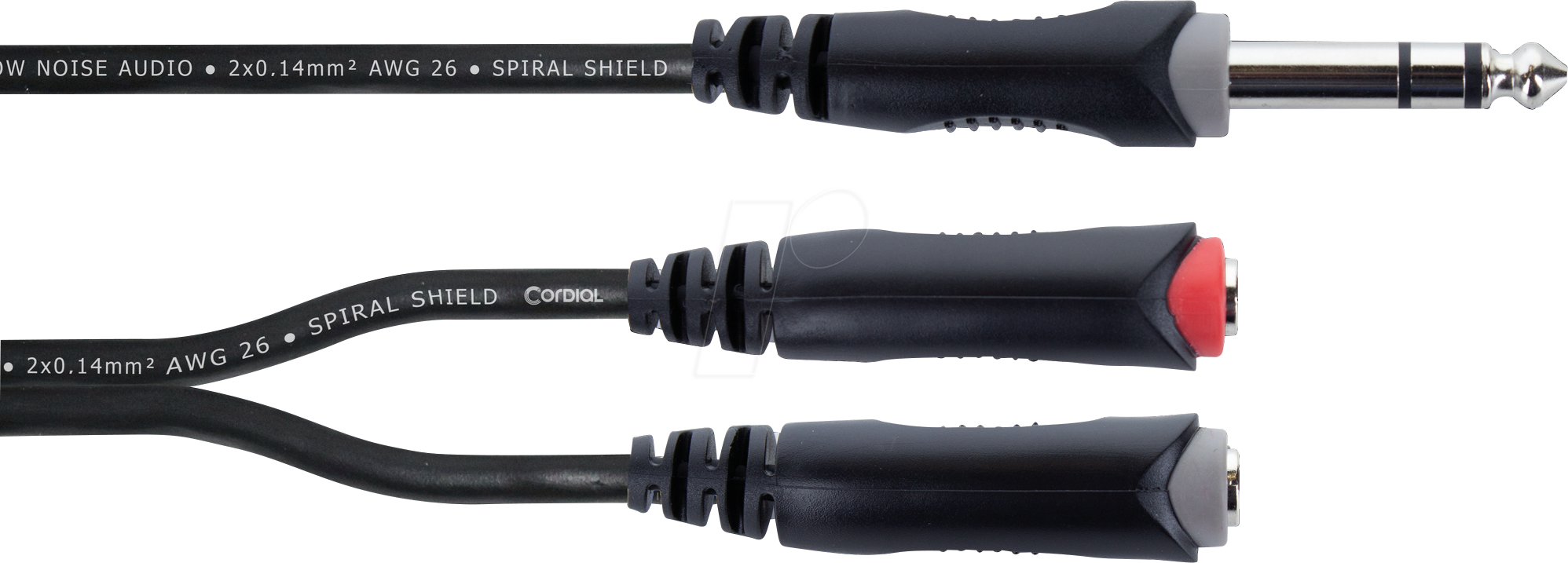 EY 0,3 VGG - Y-Adapter Kabel, 6,3 mm Stereo Klinke > 2x 6,3 mm Mono Buchse, 0