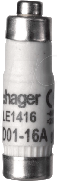 HAGER LE1416 - Sicherungseinsatz D01 E14 16A 400V gG mit Kennmelder