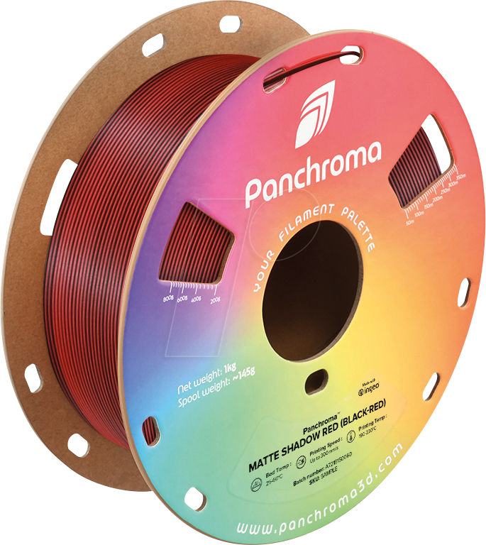 POLYMAKER CA4051 - Filament, Panchroma PLA, Dual Matte Shadow Red, 1,75 mm, 1 kg