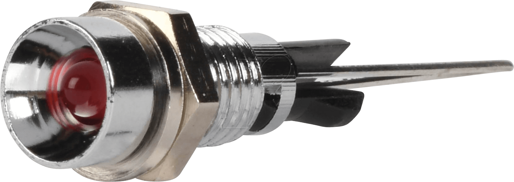 MEN 26628021 - LED, bedrahtet, 3 mm, rot, Innenrefl., Ø6,2 mm, 3 mcd, 60°