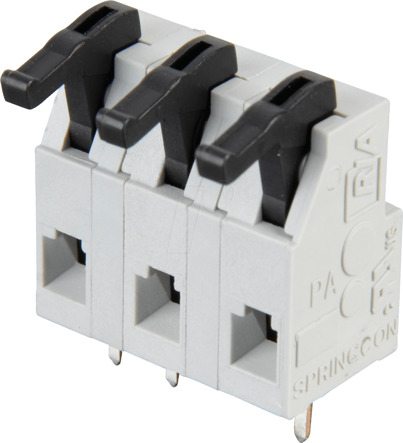 AST 027-03 - Federkraftklemme, 3-pol, Ø 0,08 - 1 mm, RM 7,5