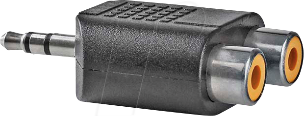 N CAGB22940BK - 3,5 mm Klinken Stecker auf 2x Cinch Buchse