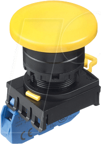 ID YW1BM4E10Y - Einbautaster YW, 40 mm , 1 NO, schwarz