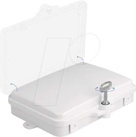 DELOCK 87901 - LWL Wandverteiler, IP65, 6 Port, weiß