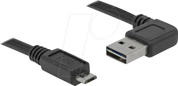 DELOCK 83384 - USB 2.0 Kabel A Stecker gewinkelt Links/Rechts > Micro-B Stecker