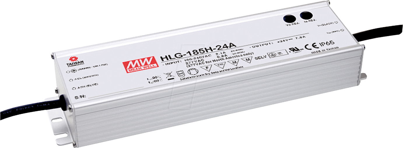 MW HLG-185H-12 - LED-Trafo, 156 W, 12 V DC, 13000 mA