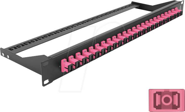 DELOCK 43384 - LWL Patchpanel, 19'', 24-Port, SC Simplex, 1HE, violett