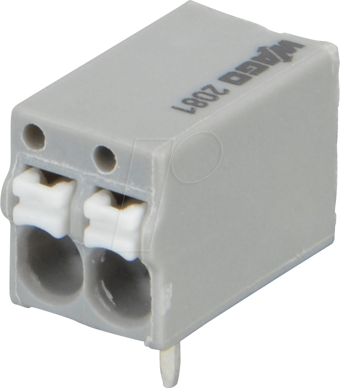 WAGO 2081-1222 - Leiterplattenklemme 2-polig, 1,5mm² , grau