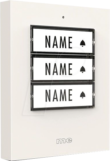 ME KTF 3 W - Klingeltaster, 3-Familienhaus, weiß