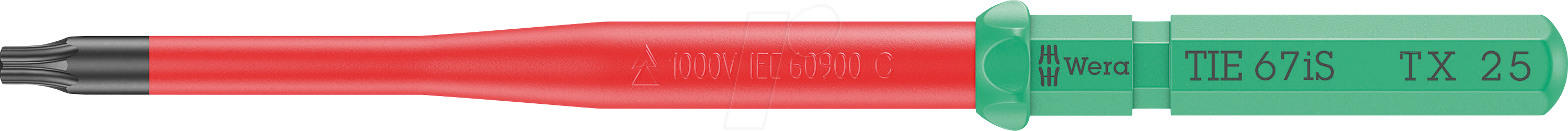 WERA 05006542001 - Wechselklinge Kraftform Kompakt VDE 67 iS, TORX (TX), 25