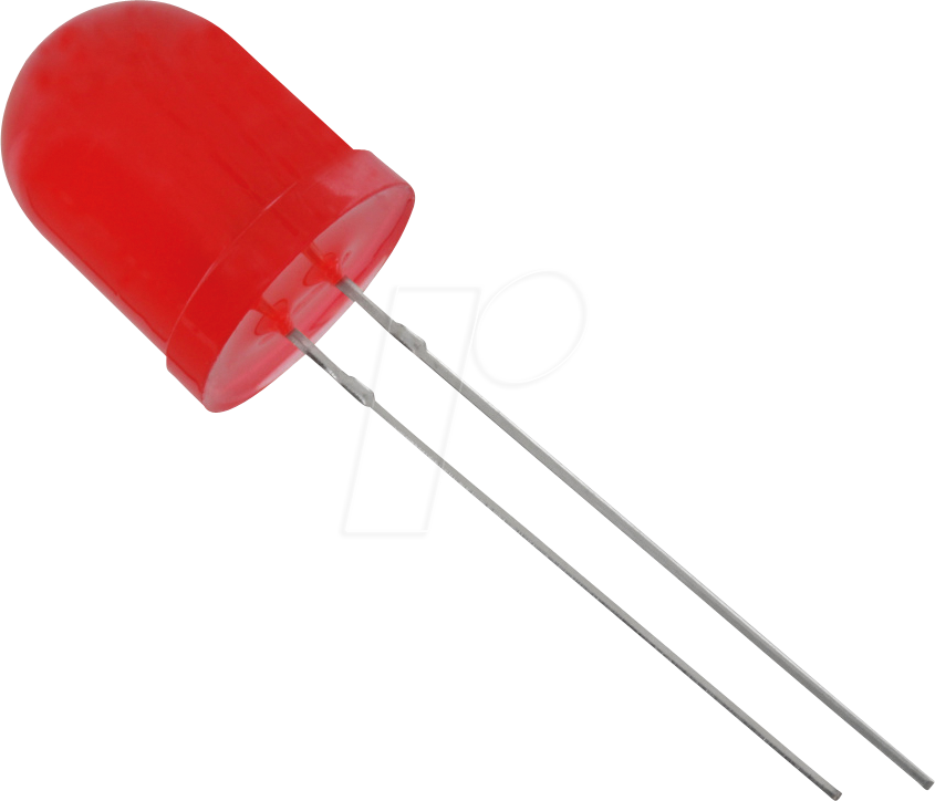 10003R1D-EHC-B - LED 10mm, bedrahtet, rot, 700 mcd, 60°