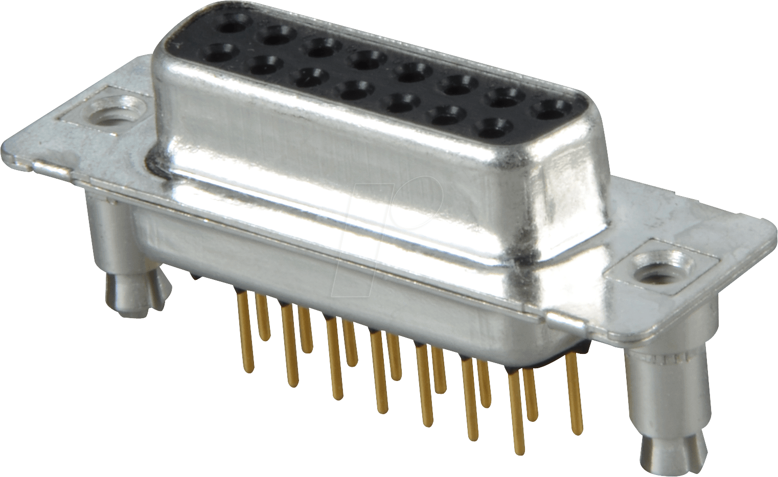 D-SUB BU 15 CLIP - D-SUB-Buchse, 15-polig, Print,Clip, gedr. Kontakte
