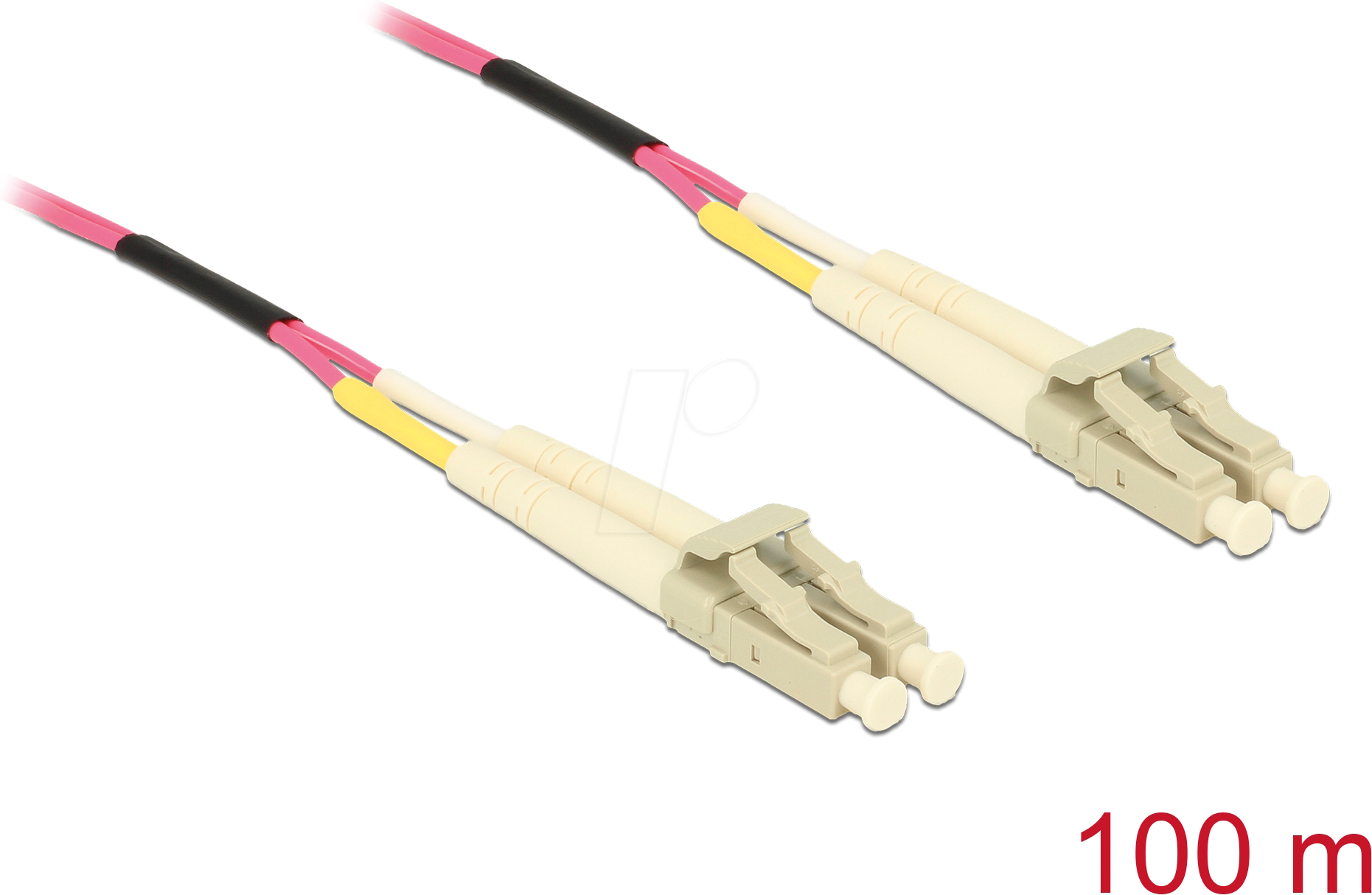 DELOCK 80157 - LWL Kabel, LC Duplex, Multimode OM4, 100 m