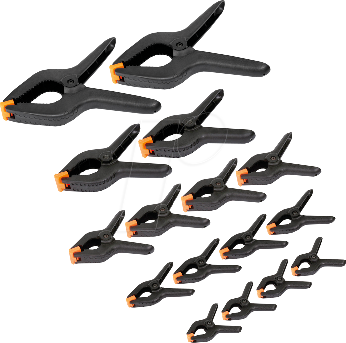 SIN 207548 - Federzwingen, Montageklemmen, 16-teilig