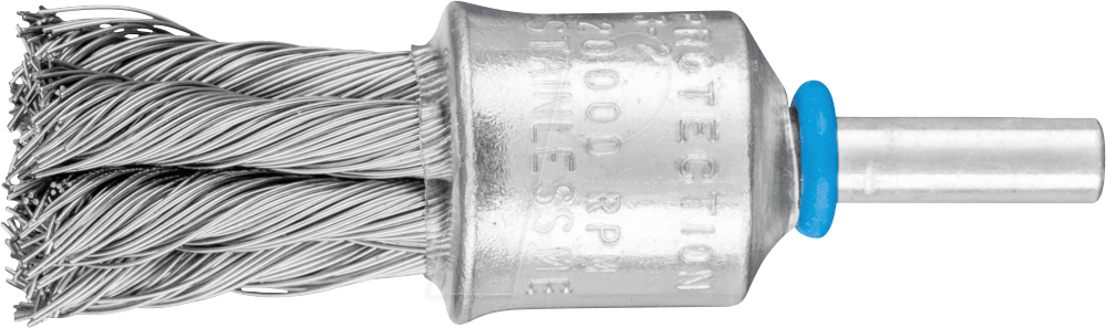 PFERD 43298010 - Pinselbürste gezopft PBG Ø19 mm Schaft-Ø6 mm Edelstahl-Draht-Ø0,