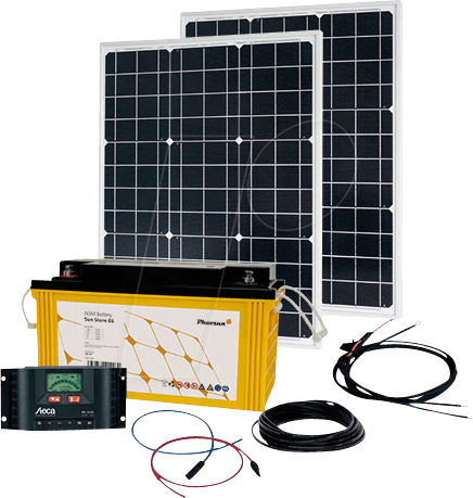PHAESUN PN-SK2 - Solarsystem, 100 W, inkl. Solar-Batterie