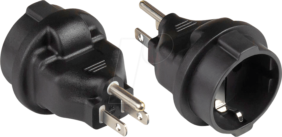 GC PA-4502S - Netzadapter, US-Schutzkontaktstecker, Typ B, F, schwarz