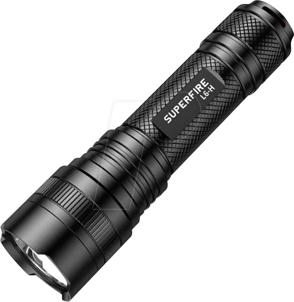 SUFI L6-H - LED-Taschenlampe Superfire L6-H, 900 lm, schwarz, USB-C
