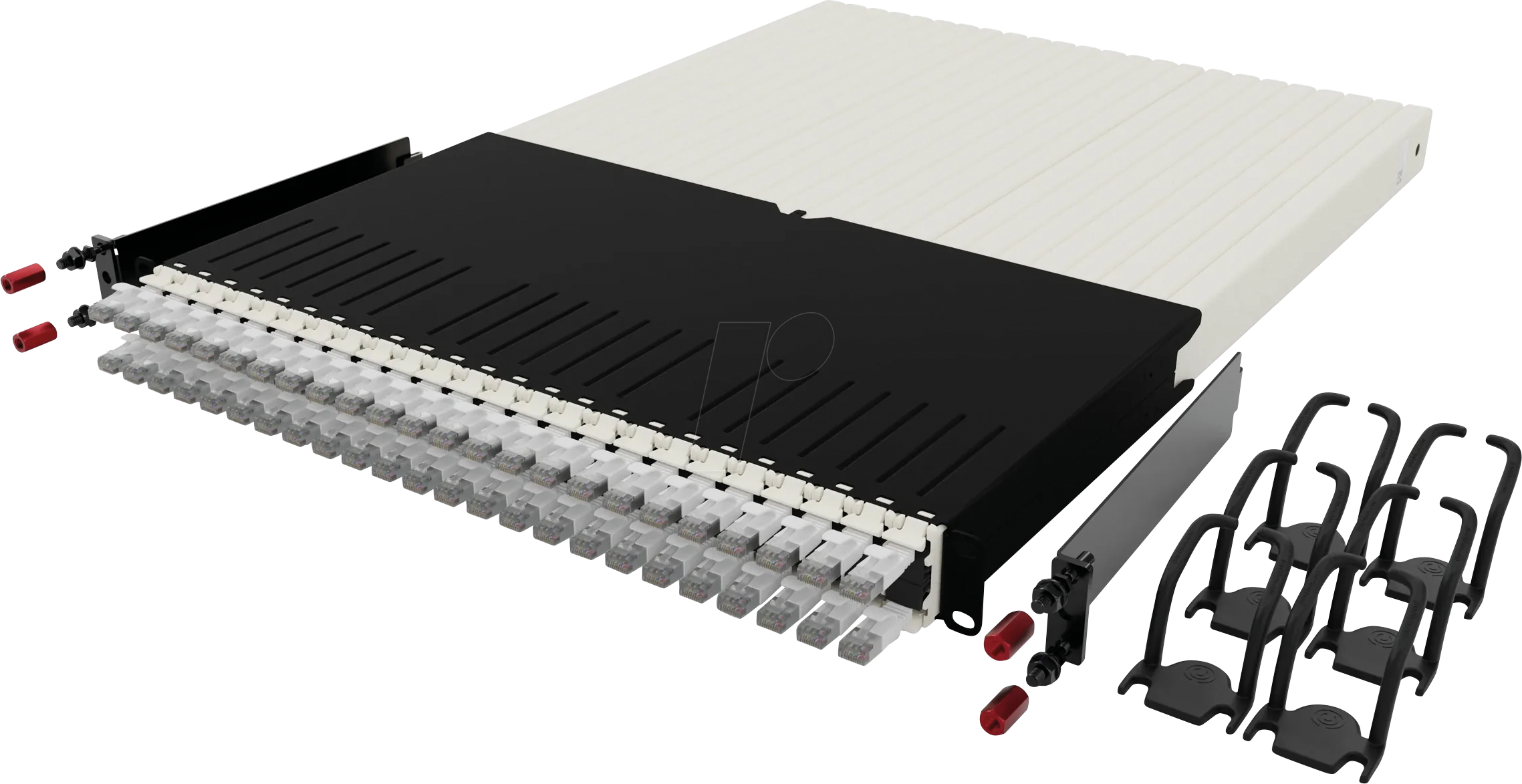 PB PONE30STPWH - Kabelmanagementsystem, 24-Port, Cat.6a STP, 1,8 m, weiß