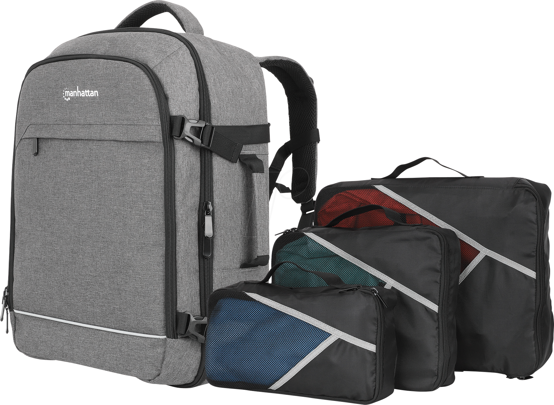 MANHATTAN 440370 - Laptop-/Notebookrucksack, 17,3'' (43,9 cm), Grau, 40 Liter