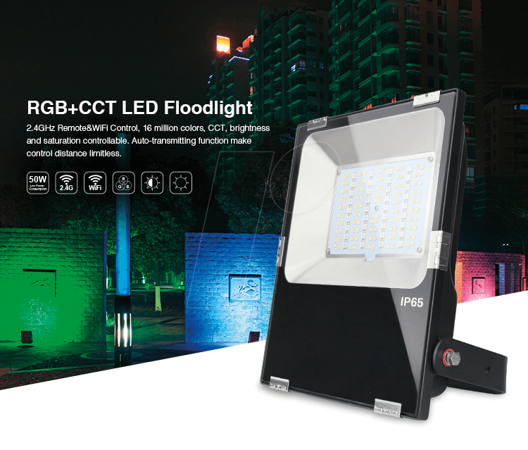Thumbnail - SYN 148113 - LED-Flutlicht, RGB+CCT, 50 W, 8500 lm, Flächenstrahler