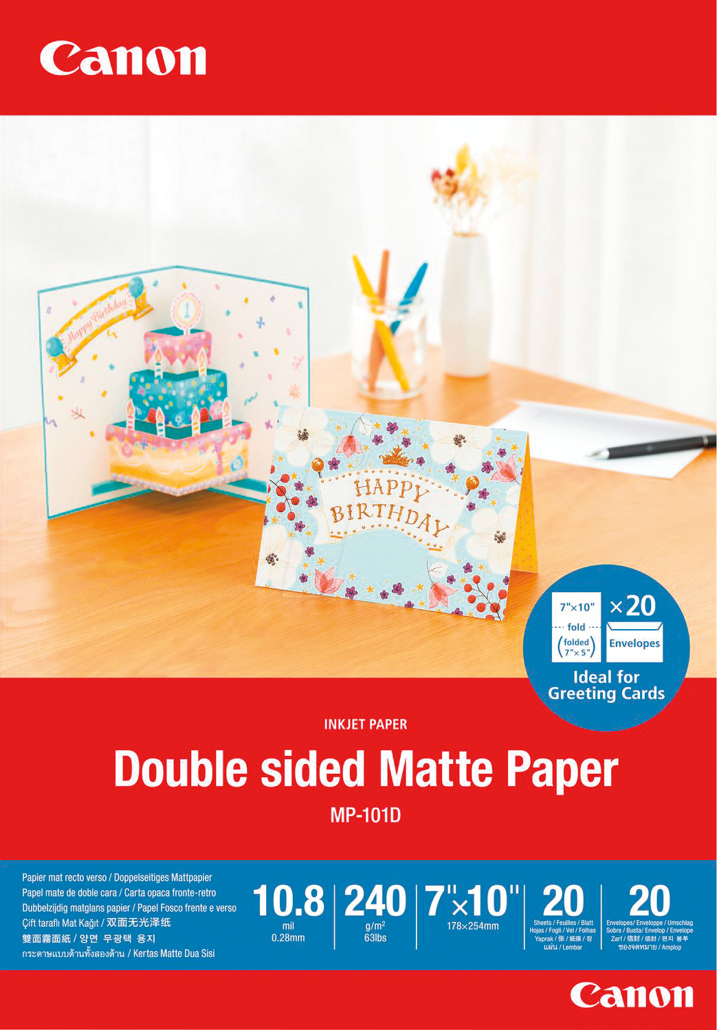 Thumbnail - CANON 4076C006 - doppelseitiges mattes Papier 177,5 x 254 mm – 20 Blatt