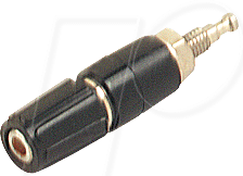 MPK 1 SW - Polklemme, isoliert mit Querloch, schwarz