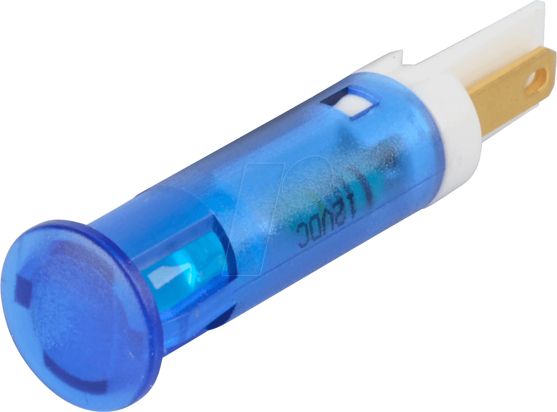 APM QS81 B12 - LED-Signalleuchte, blau, 12 V, Ø 8 mm, rund, FASTON