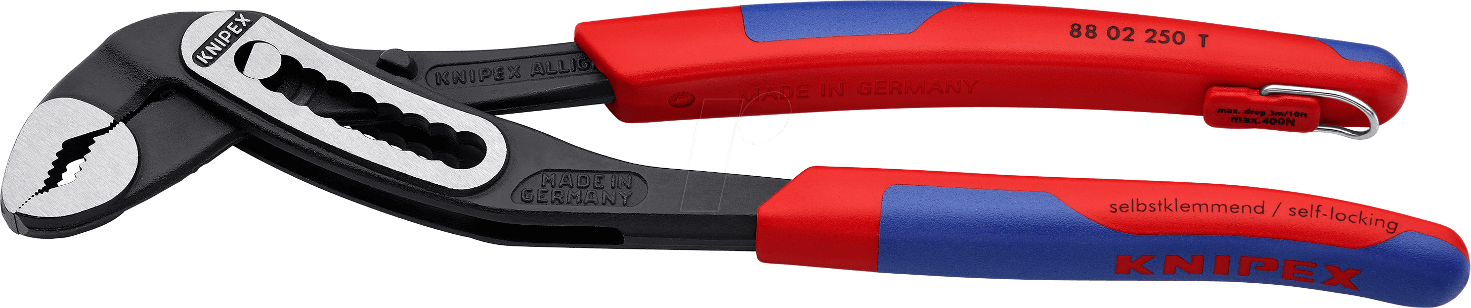 KN 88 02 250 T - Wasserpumpenzange, Alligator®, 250 mm, Kopf poliert