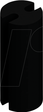 FIS MAH 309 - Abstandshalter für 3 mm LEDs, Ø 3,8 x 9,0 mm, PVC, schwarz