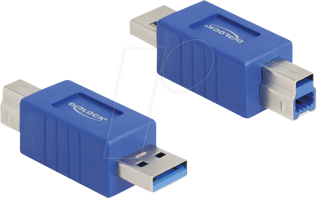 DELOCK 67213 - USB 3.0 Adapter, A Stecker > B Stecker, blau