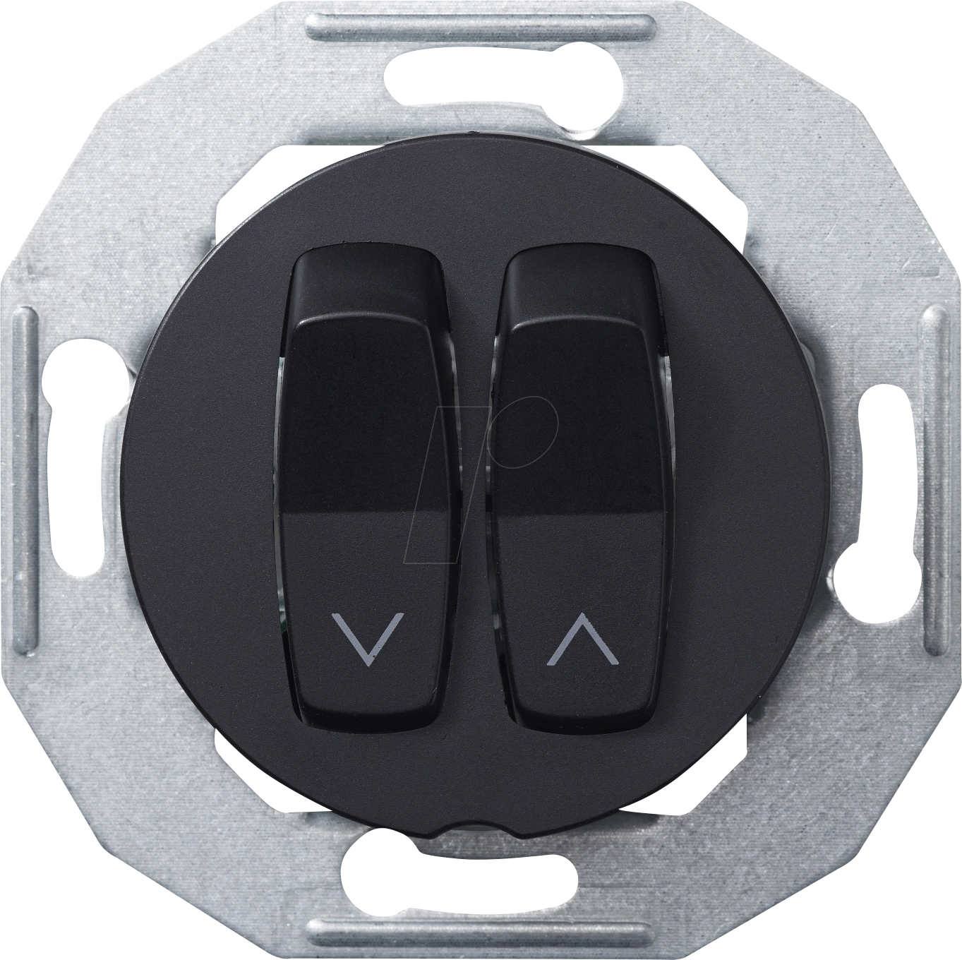 ELSO WDE011254 - Jalousietaster mit Zentralplatte, schwarz, rund, UP, Renova