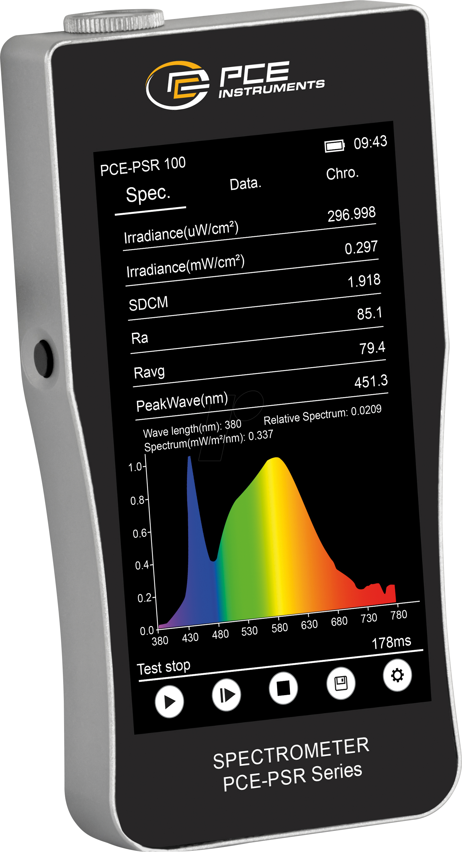 PCE PSR 100 - Spektrometer PCE-PSR 100