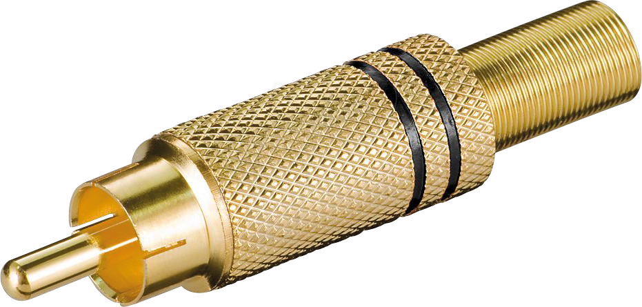 GOOBAY 11281 - Cinchstecker, Farbcodierung schwarz, Kontakte vergoldet